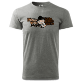 Da Oid Sinzer Pferdegespann T Shirt Herren Grau Meliert Hofau Front